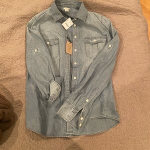 J Crew chambray shirt. New with tags. Small